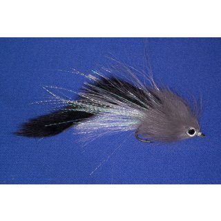 Predator Zonker / Streamer black / grey (Pike, Muskie, Bass)