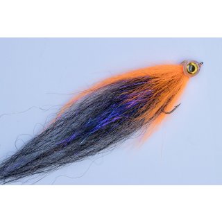 Streamer for pike and predatory fish - black orange fish