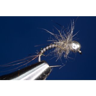 Quillnymphe Blue Dun 16 mit Widerhaken goldfarben Tungsten