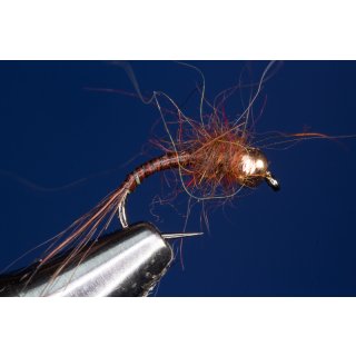 Quillnymphe Braun 20 ohne Widerhaken Black Nickel / schwarz Tungsten