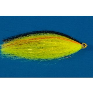 Streamer f&uuml;r Hecht und Raubfische - Schwarz, gelber Fisch