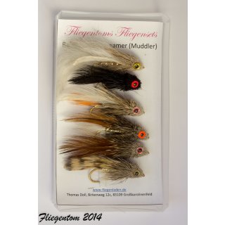 Streamerset Rehhaarkopfstreamer / Muddler 10 ohne Widerhaken