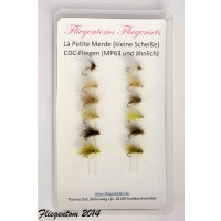 Assortment of 12 CDC-Flies La Petite Merde (dry fly) 16...