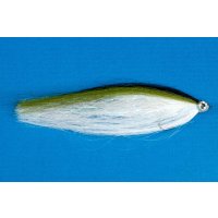 Green, white fish with SPECTRA effect - Streamer for pike...