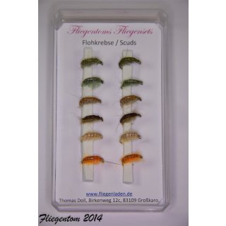 Fliegenset Flohkrebse / Scuds 16 ohne Widerhaken