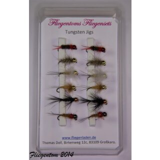 Assortment of 12 Tungsten Jigs (Nymph) 10