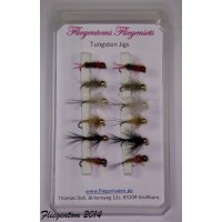 Assortment of 12 Tungsten Jigs (Nymph) 18