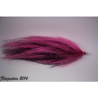 Riesenstreamer Nr. 2 - Hot Pink & Black 23-25cm - #8/0 unbeschwert