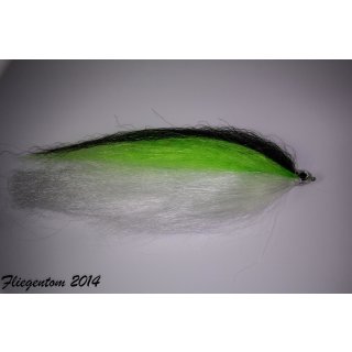 Riesenstreamer Nr. 8 - Weißfisch Chartreuse 18-20cm - #4/0 10g