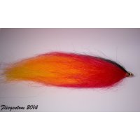 XXL Streamer f&uuml;r Hecht und Raubfische - Tricolor Flamme
