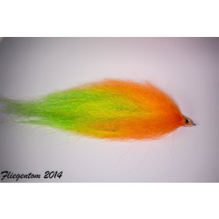 XXL Streamer f&uuml;r Hecht und Raubfische - tricolor chartreuse orange