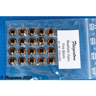 realistische Augen (3D Epoxy Eyes) Farbe: Fire 4mm