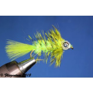 Fishmask Wooley Bugger Krystal chartreuse grizzly