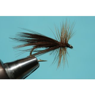 Entenflaum Sedge braun gefärbt ohne Widerhaken 12