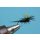 Black colored parachute with body of duck fluff barbless 14