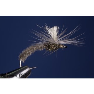 Gray Klinkhammer fly with fiber body (Klinkhamar) 12 barbed hook