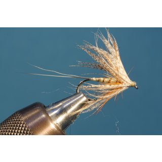 bright mayfly with duck hackle (Dabbler) barbless 12