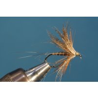 brown mayfly with duck hackle (Dabbler) barbed 8