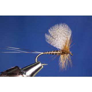 brown mayfly with wings barbless 12