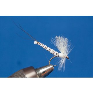 Cream mayfly with detached body barbed 10