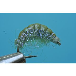 Scud Nr. 2 - Flohkrebs UV-oliv ohne Widerhaken 16