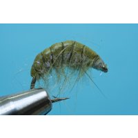 Scud Nr. 12 - Gammarus/Amphipode olive UV-Effect barbless 10