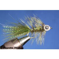 Fishmask Wooley Bugger dunkeloliv 4 mit Widerhaken