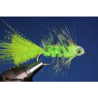 Fishmask Wooley Bugger chartreuse 6 mit Widerhaken