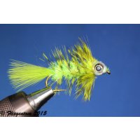 Fishmask Wooley Bugger Krystal chartreuse grizzly 4 ohne...