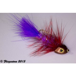 Wooley Bugger Sculpin/Bullhead purple/red, Krystal #4 - ca. 6,5cm