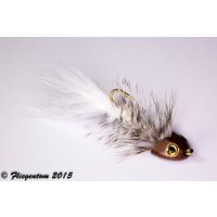 Wooley Bugger Koppe - wei&szlig;, Krystal #4 - ca. 6,5cm