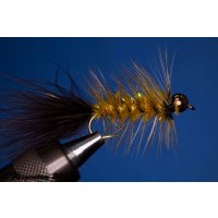 Wooley Bugger mit Kopfperle Amber Krystal 4 ohne Widerhaken