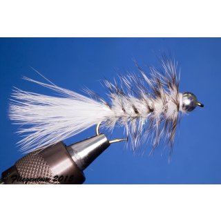 Wooley Bugger with Beadhead white Krystal 10 barbed