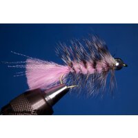 Wooley Bugger with Beadhead pink 10 Barbless