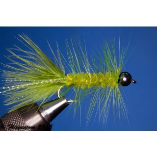 Wooley Bugger with Beadhead green 6 barbed