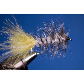 Wooley Bugger white/olive 10 barbless