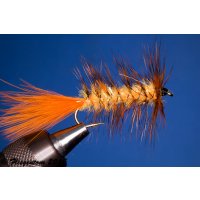 Wooley Bugger orange Krystal 10 barbless