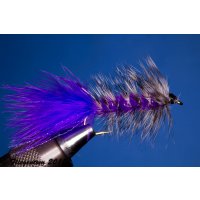 Wooley Bugger violett/grizzly 6 ohne Widerhaken
