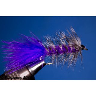 Wooley Bugger violett/grizzly 10 ohne Widerhaken