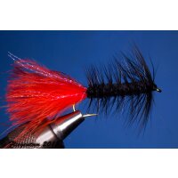 Wooley Bugger schwarz/rot 10 ohne Widerhaken
