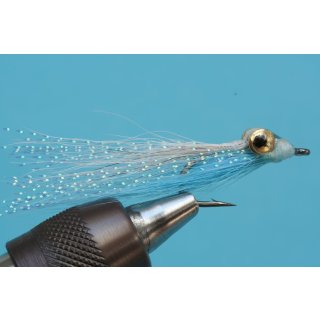 Clouser Deep Minnow - weiß/blau mit Widerhaken #2
