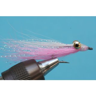 Clouser Deep Minnow - weiß/pink ohne Widerhaken #10