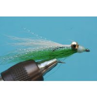 Clouser Deep Minnow - weiß/grün mit Widerhaken #4