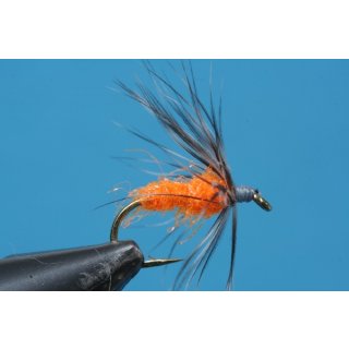 UV-orange Spider barbless 14