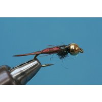 Copper John Nymph red 12 Brass Barbed Hook