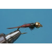 Copper John Nymph red 14 Tungsten Barbed Hook