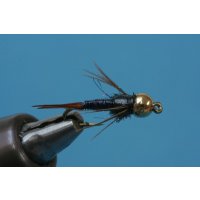 Copper John Nymph dark blue 12 Tungsten and Lead barbless