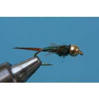 Copper John Nymph green 6 Tungsten and Lead Barbed Hook