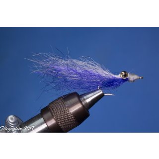 Synthetik Clouser Deep Minnow white/blue with barb #2