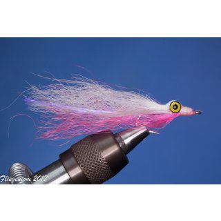 Synthetic Clouser Deep Minnow weiß/pink mit Widerhaken #4